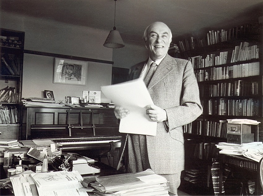 Alan Bush in his study at Radlett